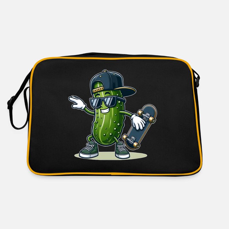 Dabbing Pickle patineur Concombre skateboard drôle Sac Retro