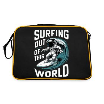 Surfing Out of This World - Humor - Retro Bag - black/gold - Back