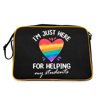 Je suis juste ici pour aider mes élèves Para - Sac Retro - noir/or - Dos