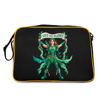 ECO WARRIOR SAUVEZ LA PLANÈTE - Sac Retro - noir/or - Dos