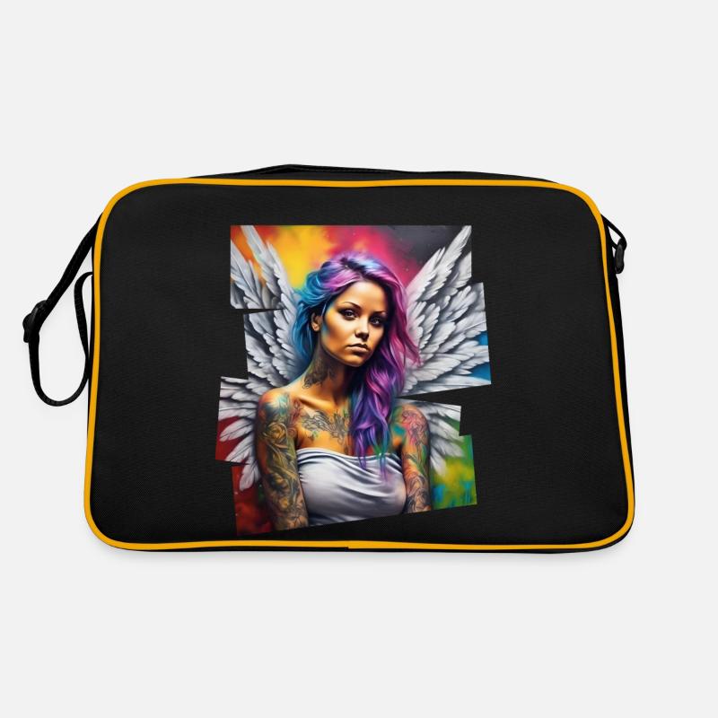 Ange des temps modernes. - Sac Retro - noir/or