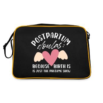 Postpartum Doulas because birth is just the - Retro Tasche - Schwarz/Gold - Hinten