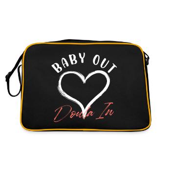 Baby out Doula in - Retro Tasche - Schwarz/Gold - Hinten