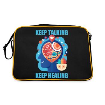 Depression Help - Mental Breakdown - Retro Bag - black/gold - Back