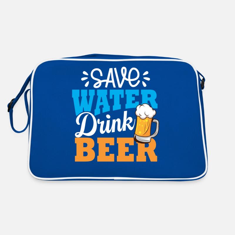 Save Water Drink Beer Retro Tasche