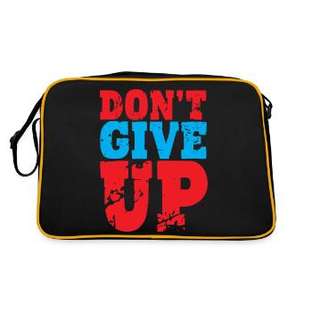 Dont Give Up - Retro Tasche - Schwarz/Gold - Hinten