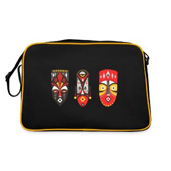 Les Masques Africains 2 - Sac Retro - noir/or - Dos
