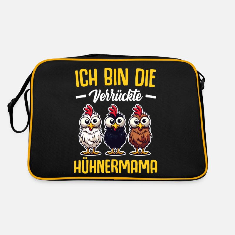 Huhn Hühner Mutter Oma Geschenk Sprüche Retro Tasche