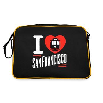 J’adore San Francisco, la ville dorée - Sac Retro - noir/or - Dos