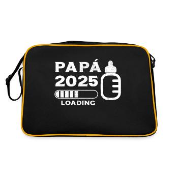 Dad 2025 Loading Gift Future Father - Retro Bag - black/gold - Back
