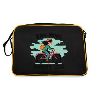 FAITES PLUS DE VÉLO, SANS SOUCIS - Sac Retro - noir/or - Dos