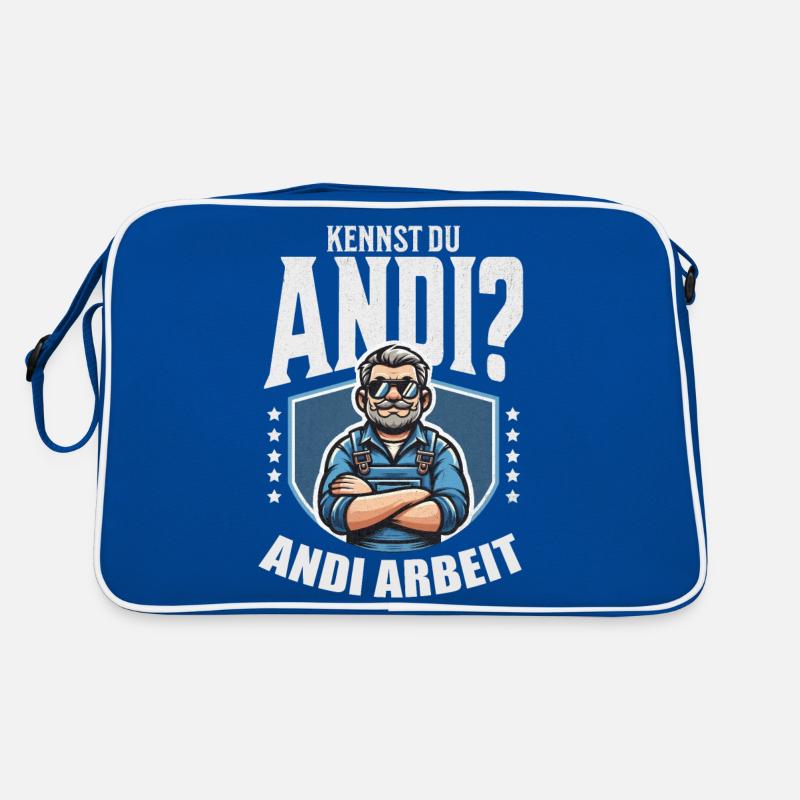 Handwerker Andi Arbeit Geschenk Sprüche Lustig Retro Tasche