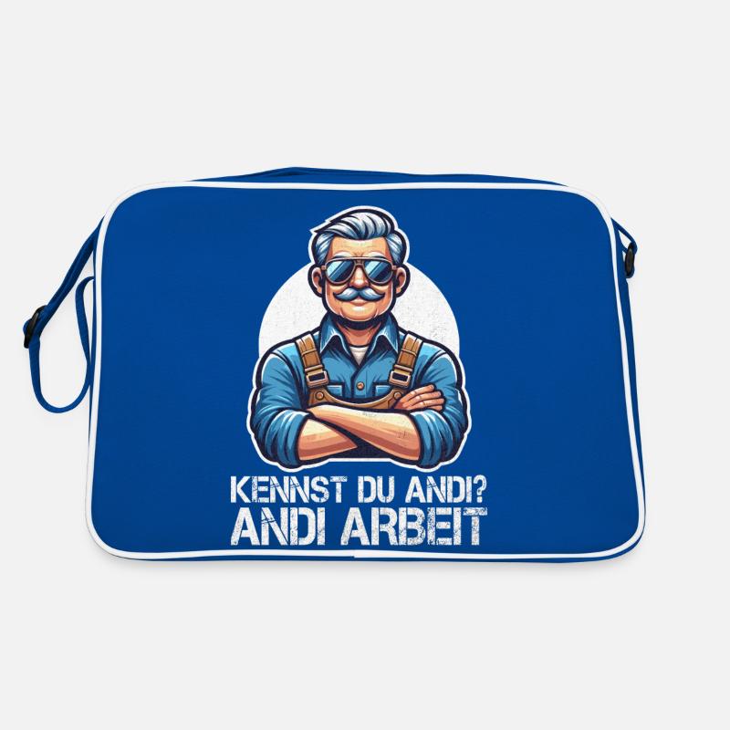 Handwerker Andi Arbeit Geschenk Sprüche Lustig Retro Tasche