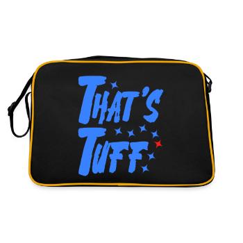 bold blue red - Retro Bag - black/gold - Back