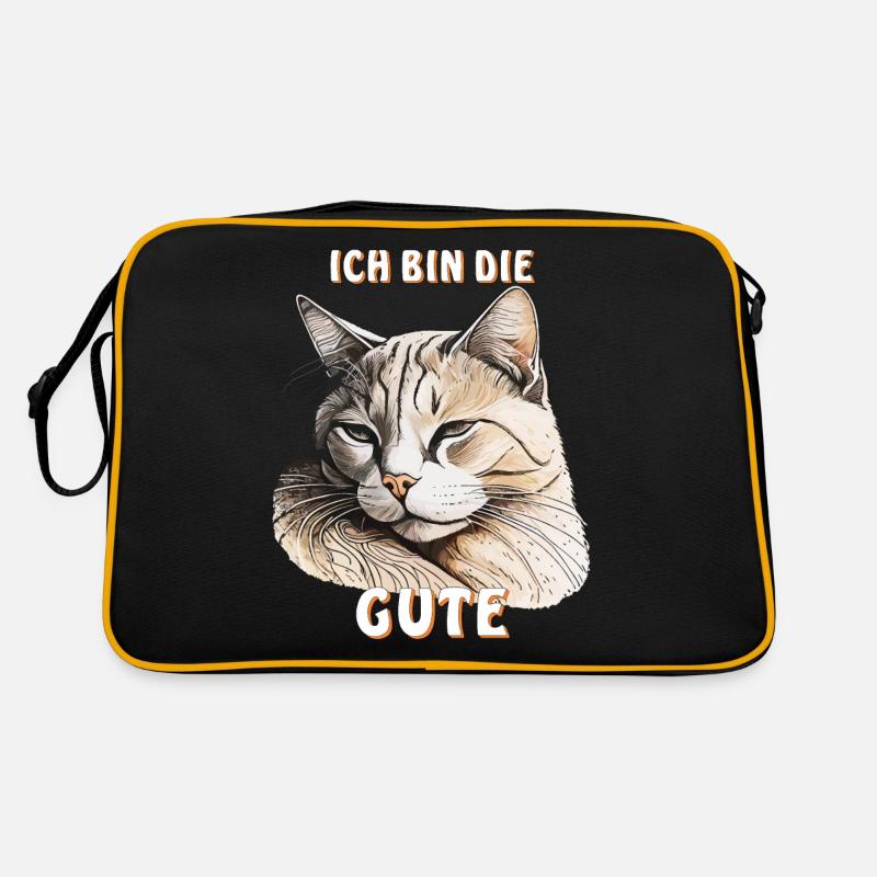 KATZE ICH BIN DIE GUTE Retro Tasche