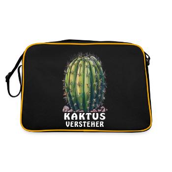 CACTUS UNDERSTANDER - Retro Bag - black/gold - Back