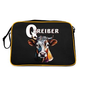 COW Q DRIVER - Sac Retro - noir/or - Dos