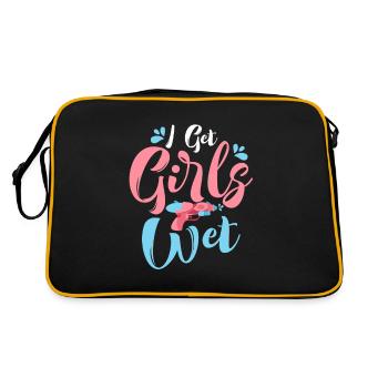I Get Girls Wet Water Fun Summer Squirt Gun - Retro Bag - black/gold - Back