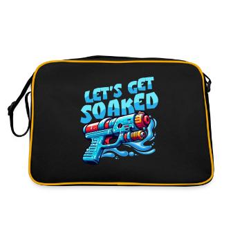 Let's Get Soaked Water Fun Summer Squirt Gun - Retro Bag - black/gold - Back