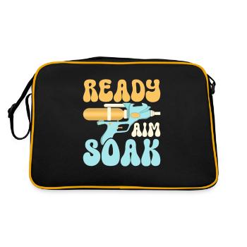 Ready Aim Soak Water Fun Summer Squirt Gun - Retro Bag - black/gold - Back