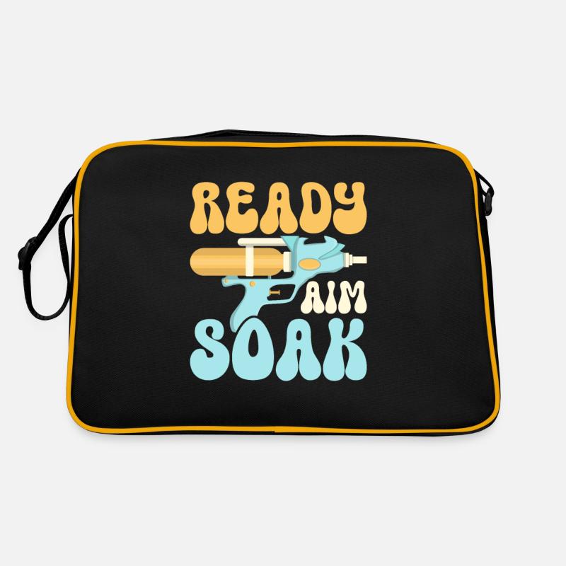 Ready Aim Tremper Water Fun Pistolet à eau d’été Sac Retro
