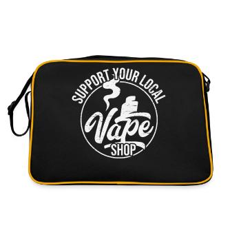 Support Local Vape Shop Smoker E Cigarette Vaping - Retro Bag - black/gold - Back