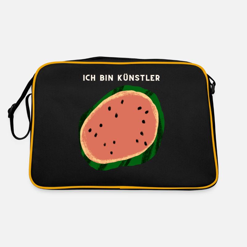 Ich bin Künstler - Retro Tasche - Schwarz/Gold