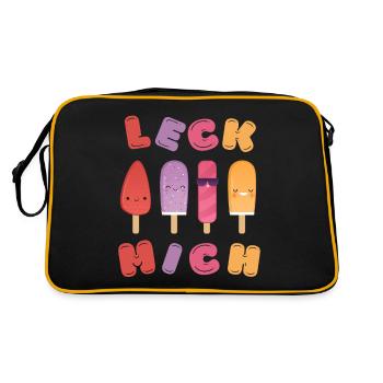 LECK MICH - Retro Tasche - Schwarz/Gold - Hinten