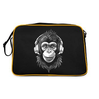 T-shirt E-Sports Chimpanzee pour les fans de jeux vidéo - Sac Retro - noir/or - Dos