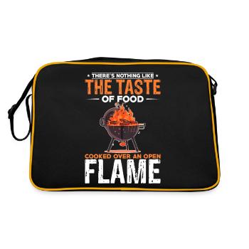 Es gibt nichts Besseres als den Geschmack von Essen, das übergart wird - Retro Tasche - Schwarz/Gold - Hinten