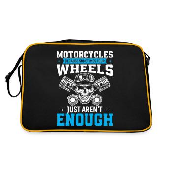 Motos : parce que parfois quatre roues juste ar - Sac Retro - noir/or - Dos