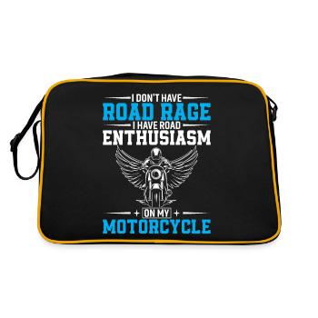 Je n’ai pas de rage au volant, j’ai de l’enthousiasme sur la route - Sac Retro - noir/or - Dos