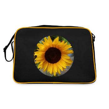 Sunflower Birthday Flower - Retro Bag - black/gold - Back