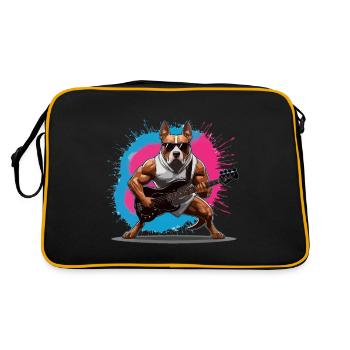 Bassist Bully Bass - Retro Tasche - Schwarz/Gold - Hinten