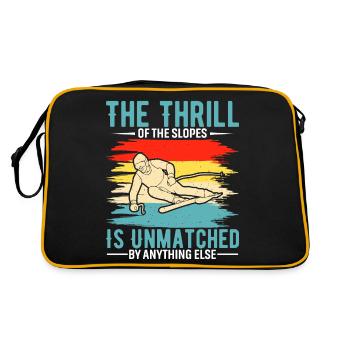 Der Nervenkitzel der Piste ist unübertroffen - Retro Tasche - Schwarz/Gold - Hinten