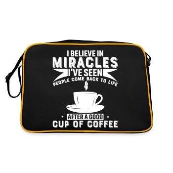 Je crois aux miracles, j’ai vu des gens revenir - Sac Retro - noir/or - Dos