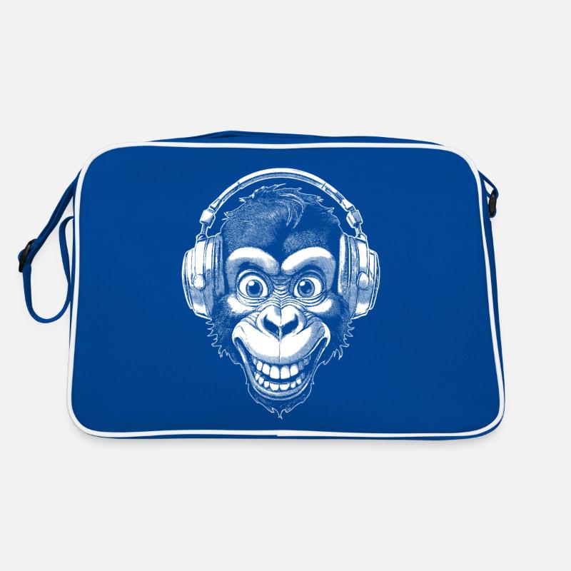 Creative Chimpanzee Shirt for Music Classes Retro Bag