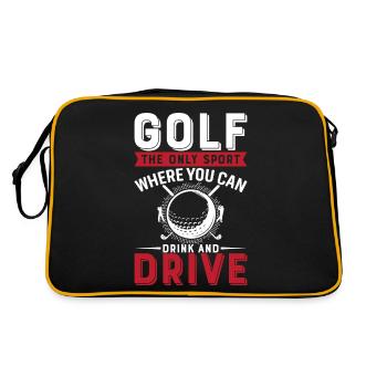 Le golf : le seul sport où l’on peut boire et conduire - Sac Retro - noir/or - Dos