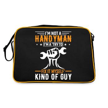 I'm not a handyman, I'm a 'try to fix it myself' k - Retro Bag - black/gold - Back