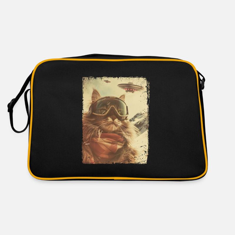 OVNI rétro vintage étrange Alien Ski chat Sac Retro