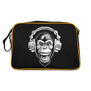 Chemise cool chimpanzé : style streetwear urbain - Sac Retro - noir/or - Dos