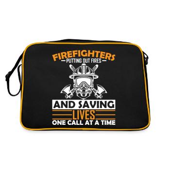 Pompiers : Éteindre les incendies et sauver des vies, - Sac Retro - noir/or - Dos