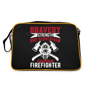 Bravoure, force et dévouement - les qualités - Sac Retro - noir/or - Dos