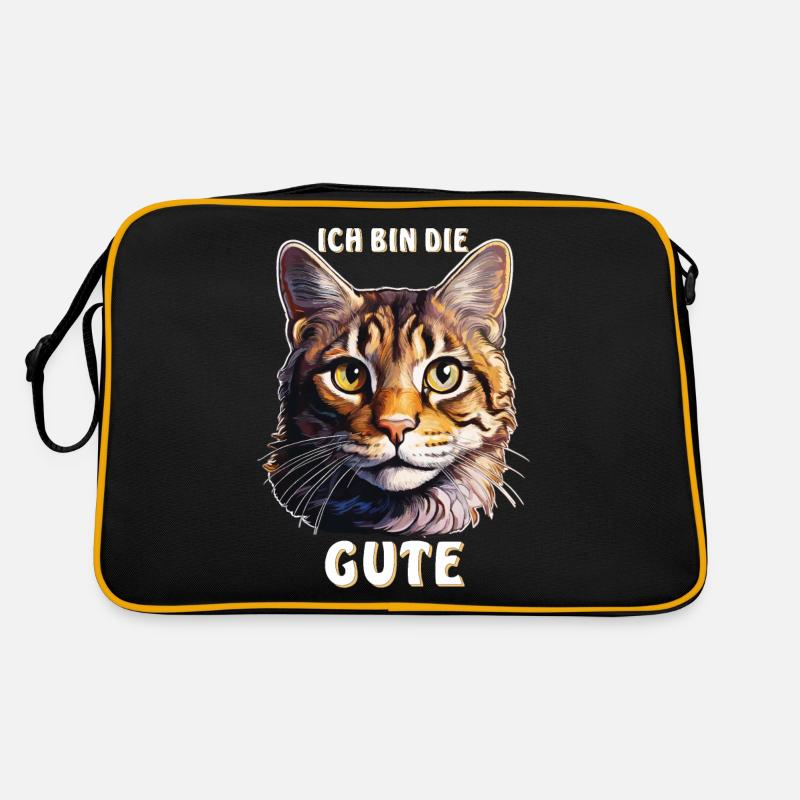 KATZE ICH BIN DIE GUTE Retro Tasche