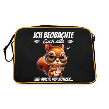 Je vous surveille tous et je prends des notes - Sac Retro - noir/or - Dos