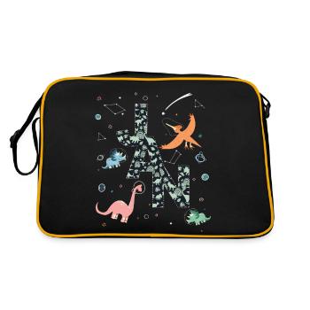 JAN - Beau prénom de garçon avec dinosaure - Sac Retro - noir/or - Dos