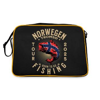 Norway Tromsø Fishing Tour 2025 - Retro Bag - black/gold - Back