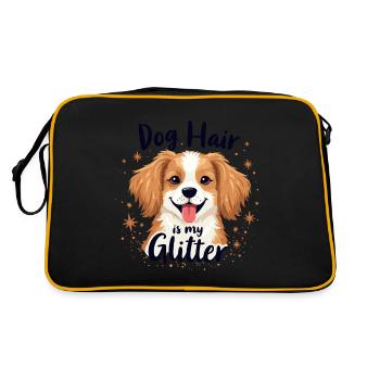LE POIL DE CHIEN EST MES PAILLETTES - Sac Retro - noir/or - Dos