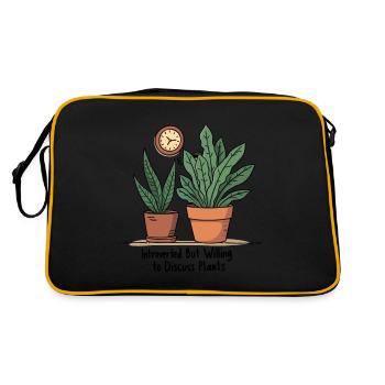 INTROVERTED BUT WILLING TO DISCUSS PLANTS - Retro Bag - black/gold - Back