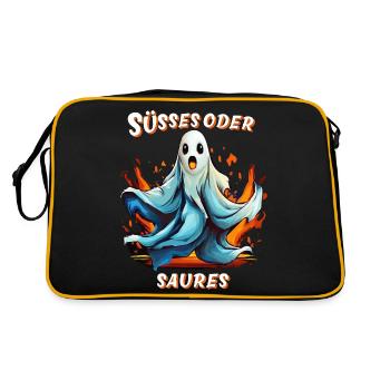 GEIST HALLOWEEN SÜSSES ODER SAURES - Retro Tasche - Schwarz/Gold - Hinten